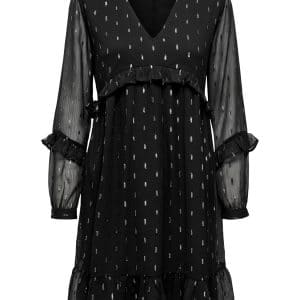 Shimmer 7/8 kjole BLACK/SILVER 38