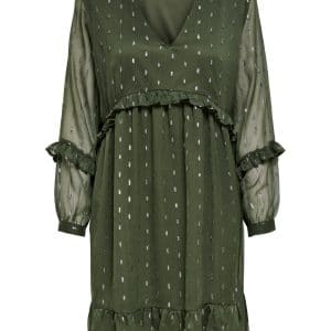 Shimmer 7/8 kjole FOREST NIGHT/SILVER 42